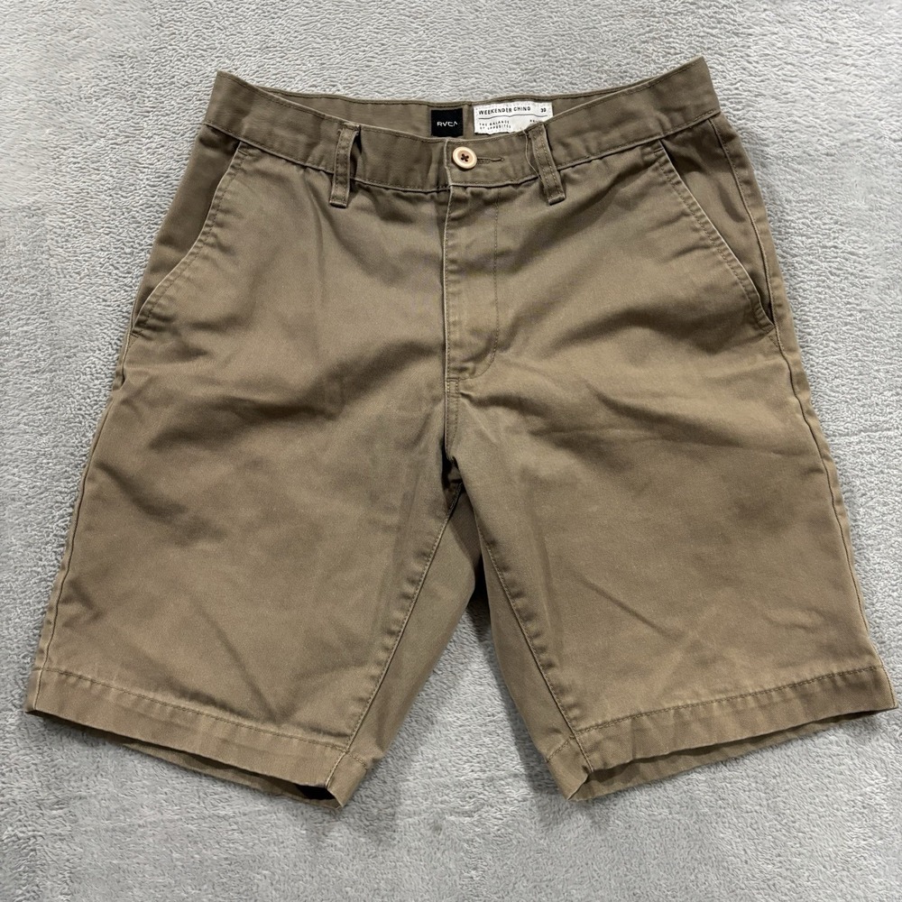RVCA Shorts Men's 30 Weekender Chino Slash Pockets Hiking Outdoors Brown